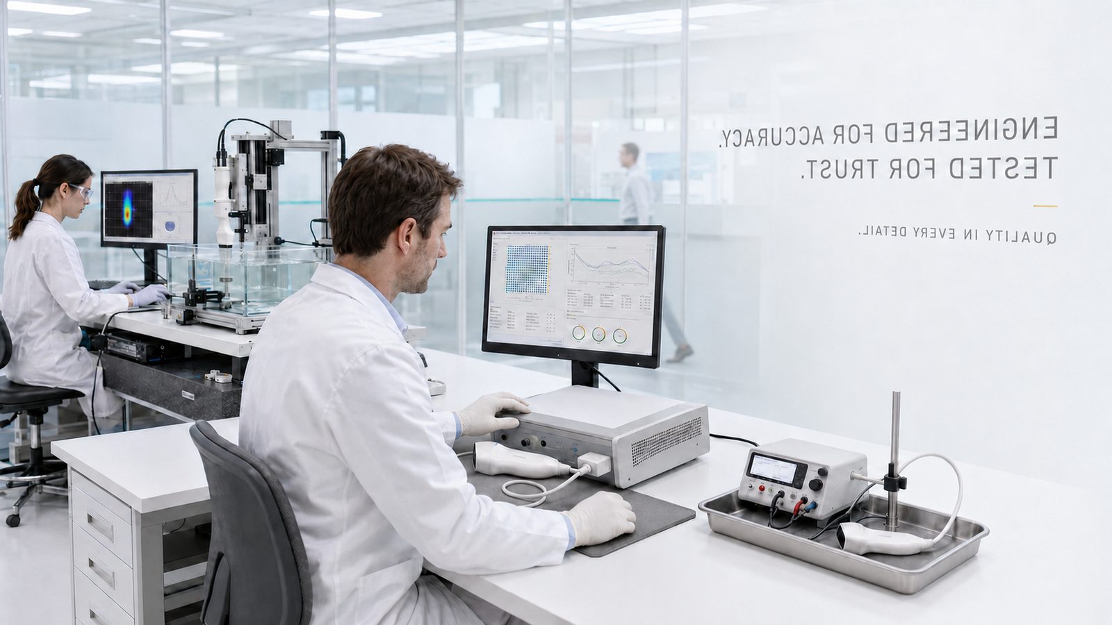 ALEVA engineering and validation laboratory with test equipment