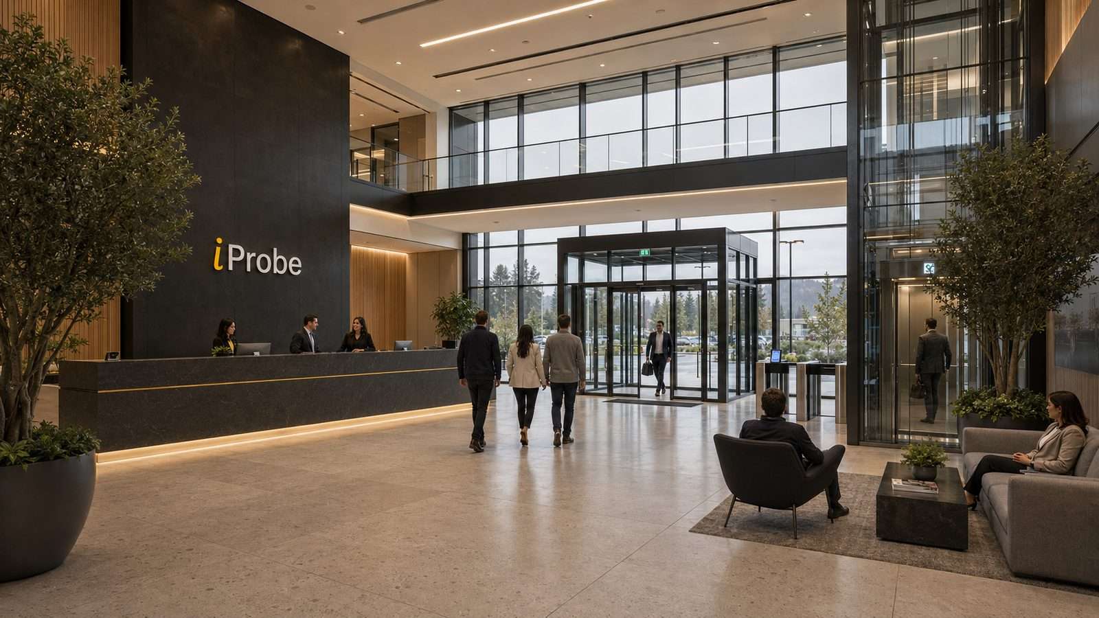 The ALEVA and iProbe headquarters reception area